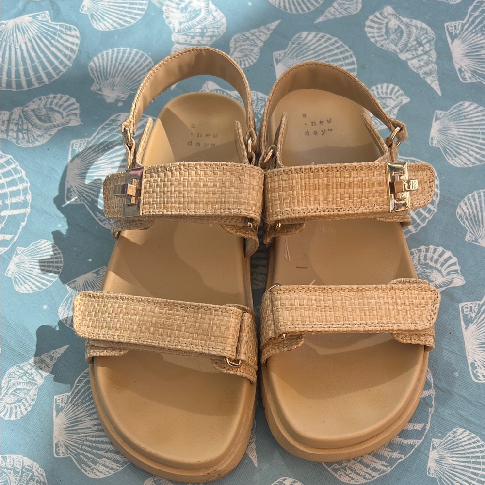 A New Day Kids Beige Textured Sandals